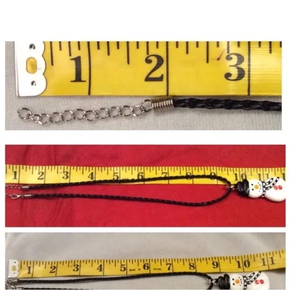 UNBRANDED CHRISTMAS Lampwork BEAD Winter SNOWMAN PENDANT Necklace - Picture 5 of 8